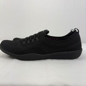 Skechers Womens Newbury St Stretch Fit Wide Fit Slip On Shoes‎ Black Size 9